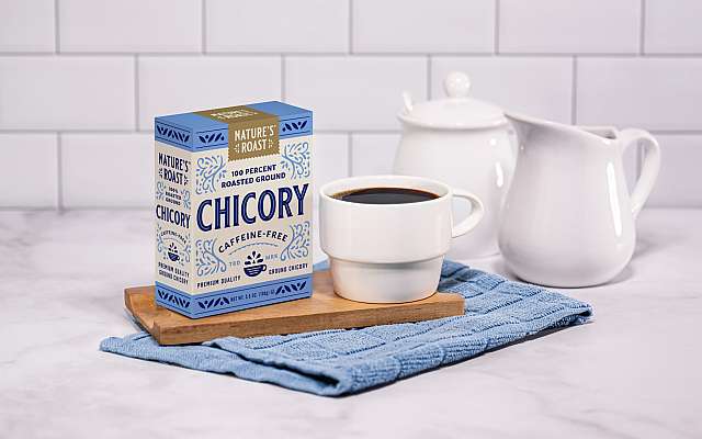 A cup of chicory coffee, ready to serve